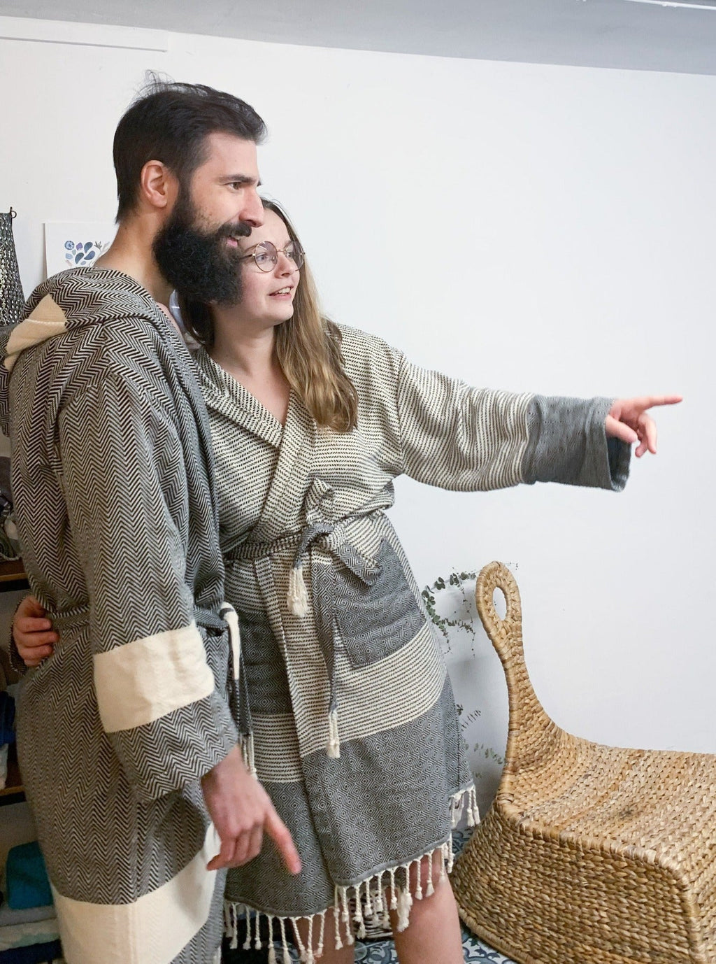 Couple Bathrobe Set - Nordic Series